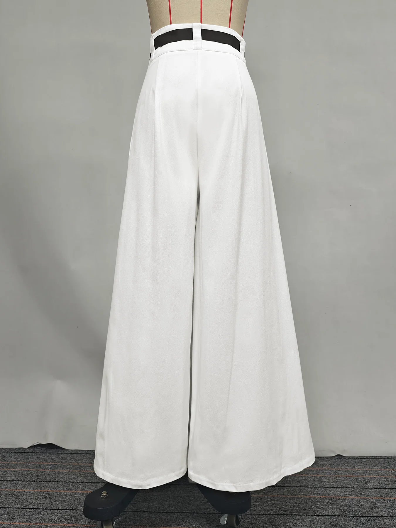 Fashion Y2K clothes Pants for Womens Pants autumn summer 2025 High Waisted Drawstring Pleated Women White Wide Leg Trousers